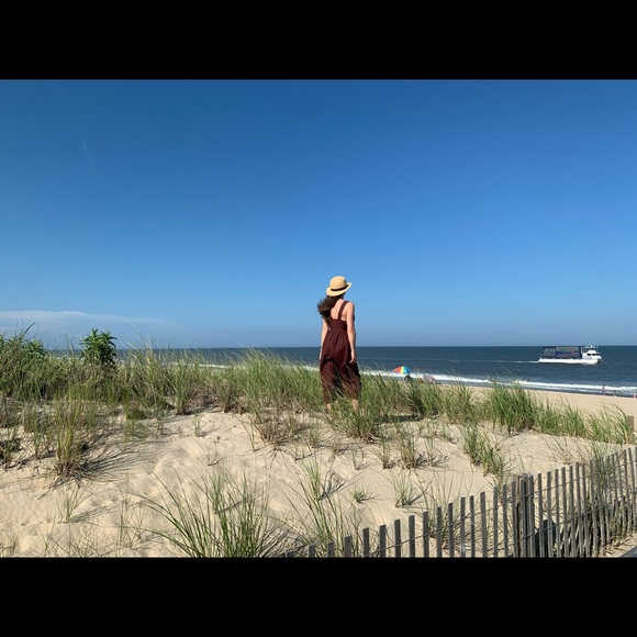 Linen brown sleeveless dress xs/s size - Picture 10 of 10